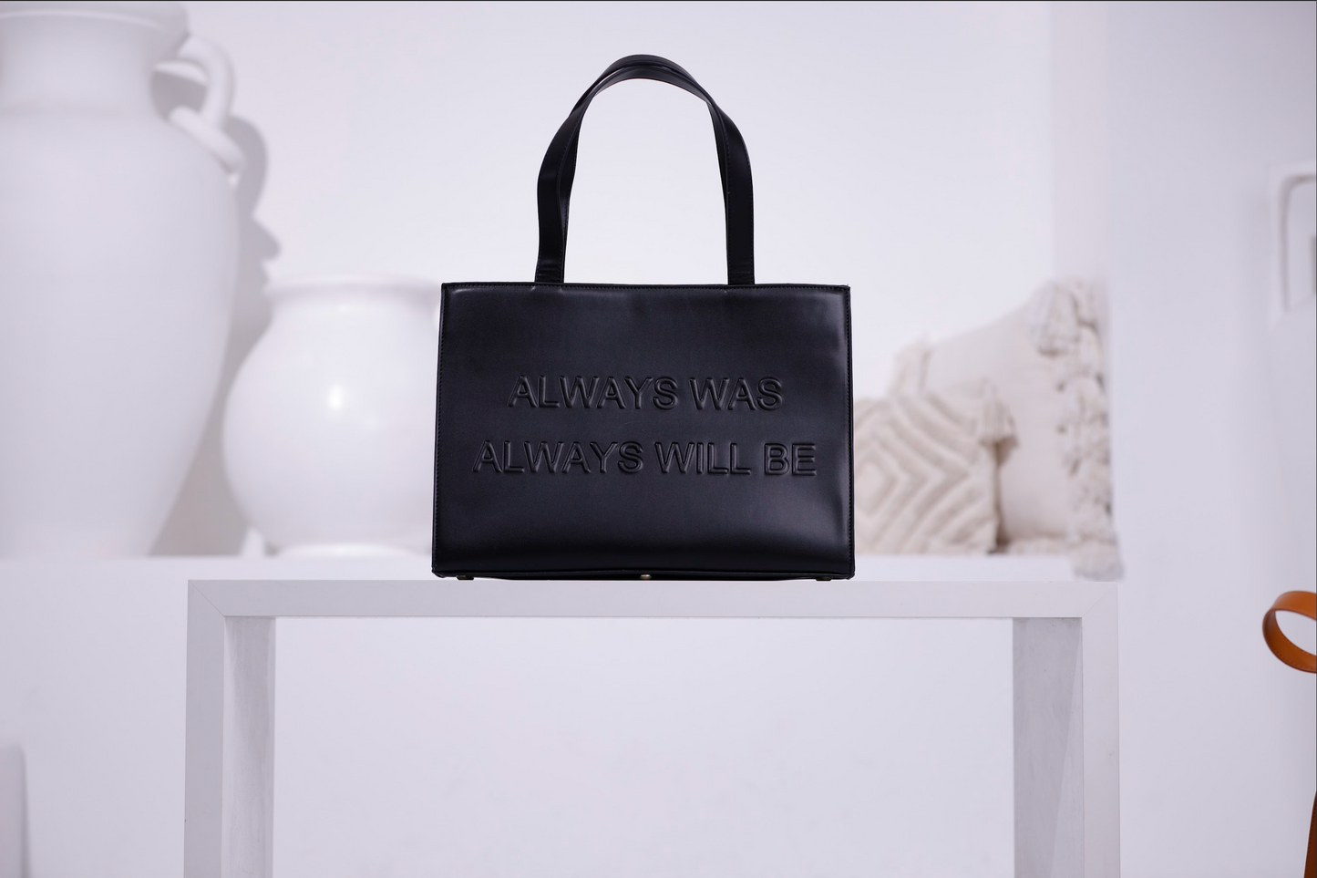 "Always Was" - Vegan Leather Handbags (BLACK)