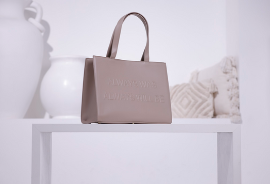 "Always Was" - Vegan Leather Handbags (TAUPE)