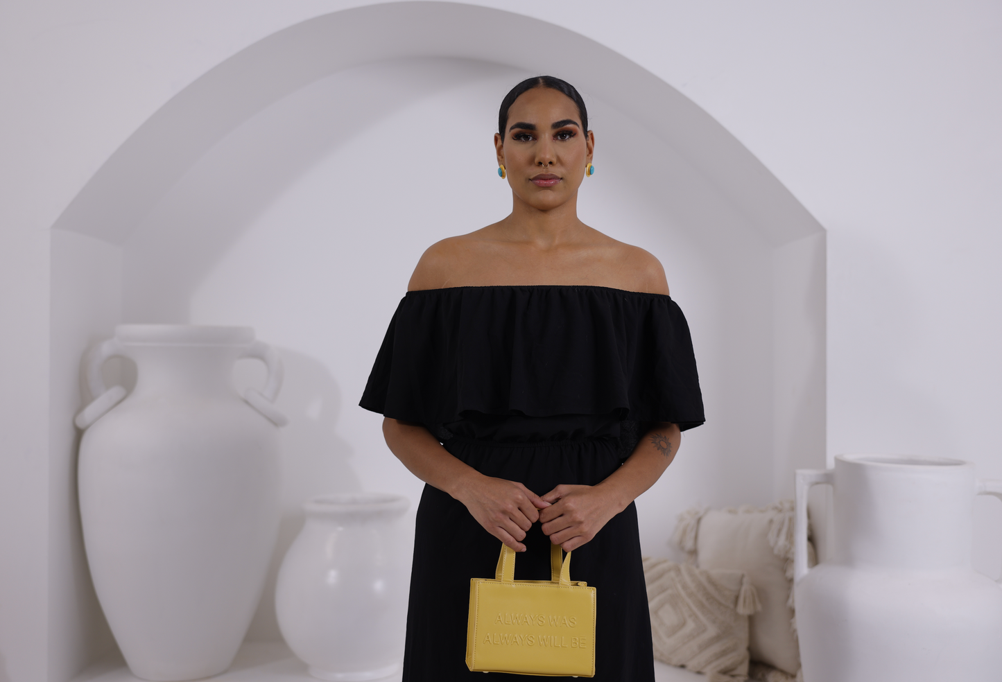 "Always Was" - Vegan Leather Handbags (MUSTARD)