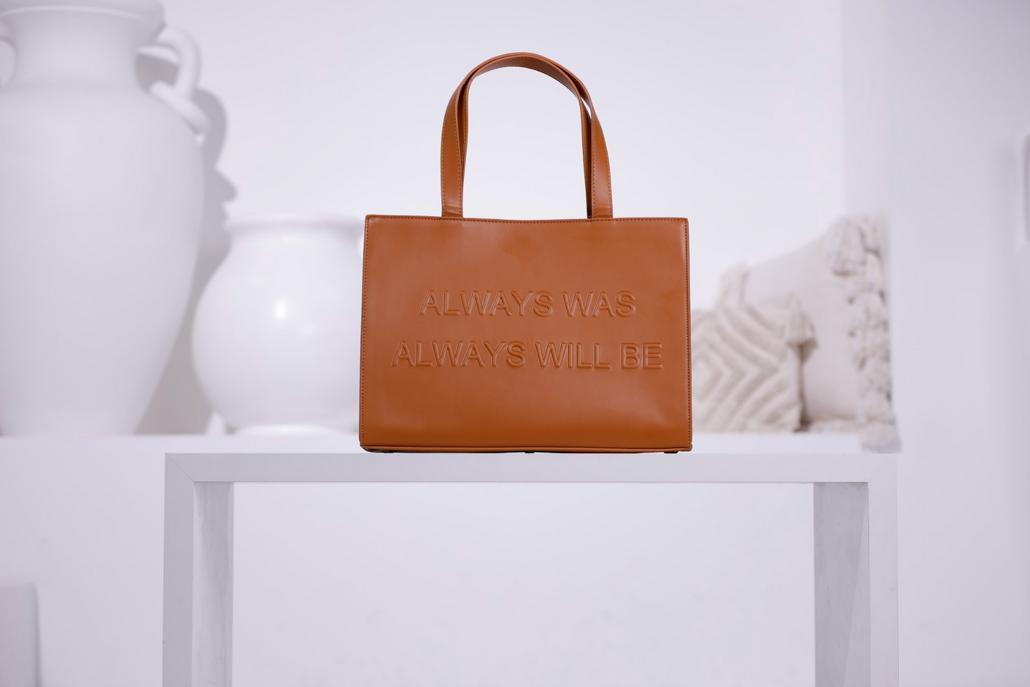 "Always Was" - Vegan Leather Handbags (BROWN)
